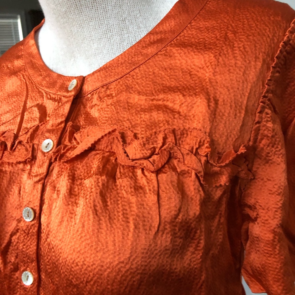 J Crew Ruffle Top - Picture 3 of 4